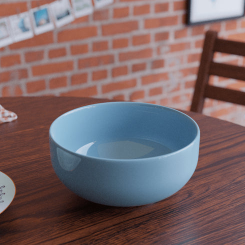 Solid Sky Blue Ceramic Bowl Set Of 2 - The Earth Store - Bowl